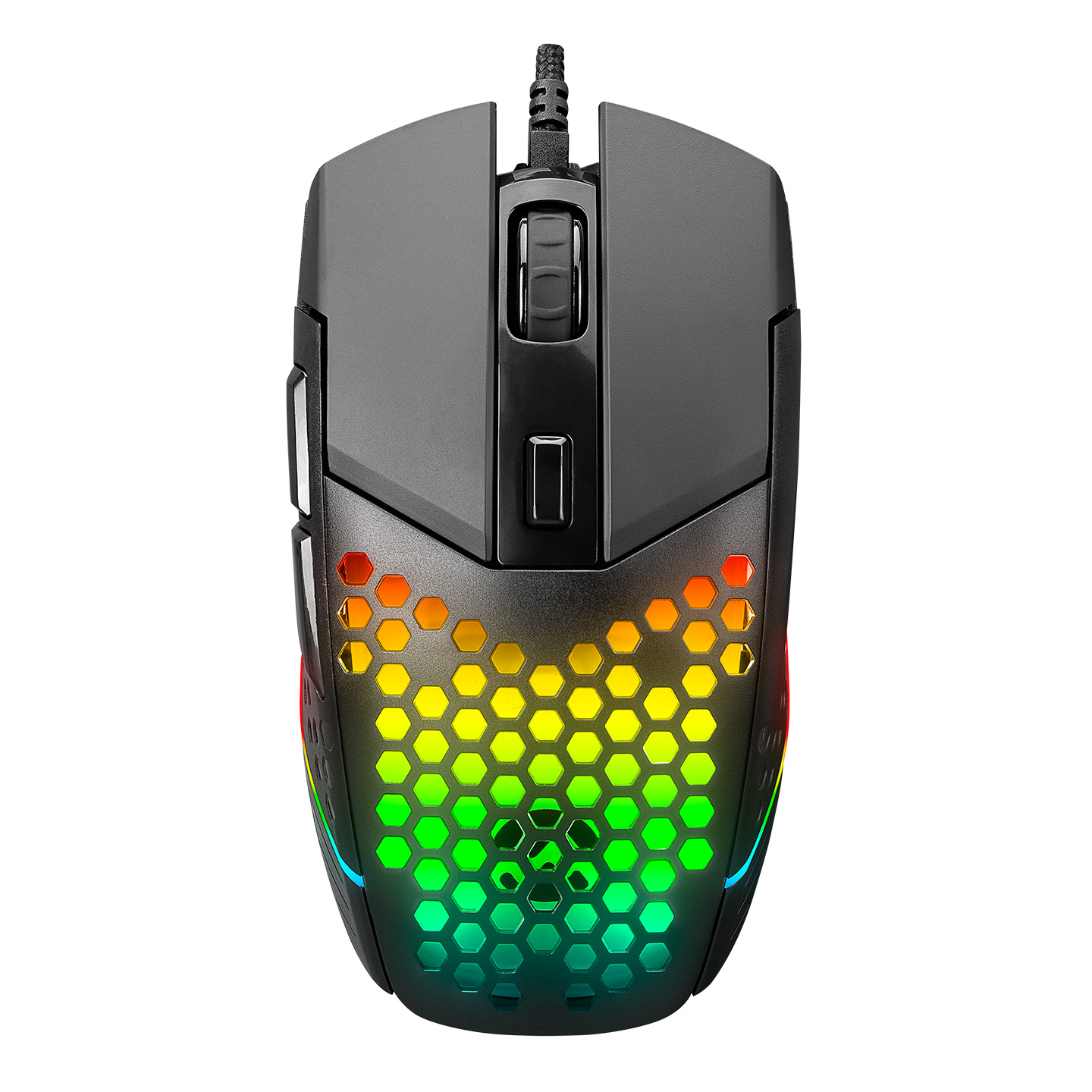 Everest SM-GX19 ANGARD Usb RGB Işıklı Makrolu 7200dpi Örgü Kablolu Gaming Oyuncu Mouse